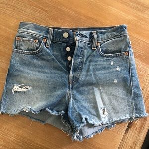 Levi’s high rise jean shorts